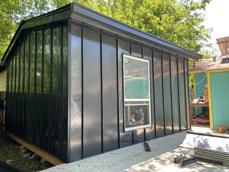 Black standing seam metal wall panels for Roof Inspection in Mount Prospect